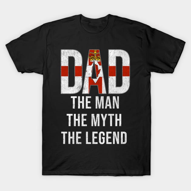 Irish Dad The Man The Myth The Legend - Gift for Irish Dad With Roots From Irish T-Shirt by Country Flags